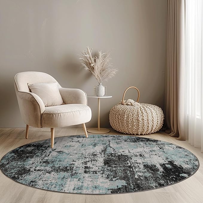 RELEANY Washable Area Rugs 8ft Non-Slip Modern Abstract Soft - Image 7