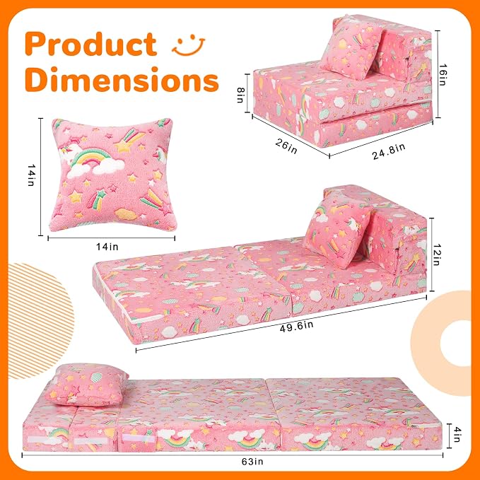 MeMoreCool Glow Tri-fold Sofa Bed - Image 5