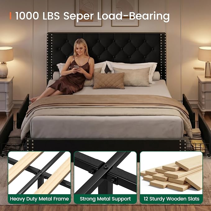 LARMACE Full Size Bed Frame - Image 5