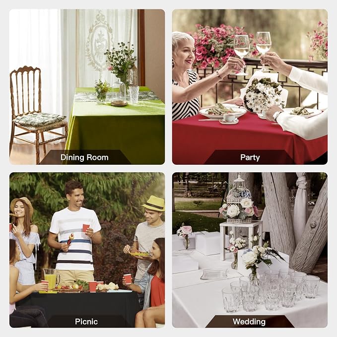 BALCONY & FALCON Rectangular Table Cloth Water Resistant Washable Double-Sided - Image 7