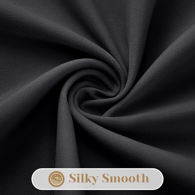 HOMEIDEAS Halloween Non-See-Through Black Privacy Sheer Curtains, 52 X 72 - Image 6