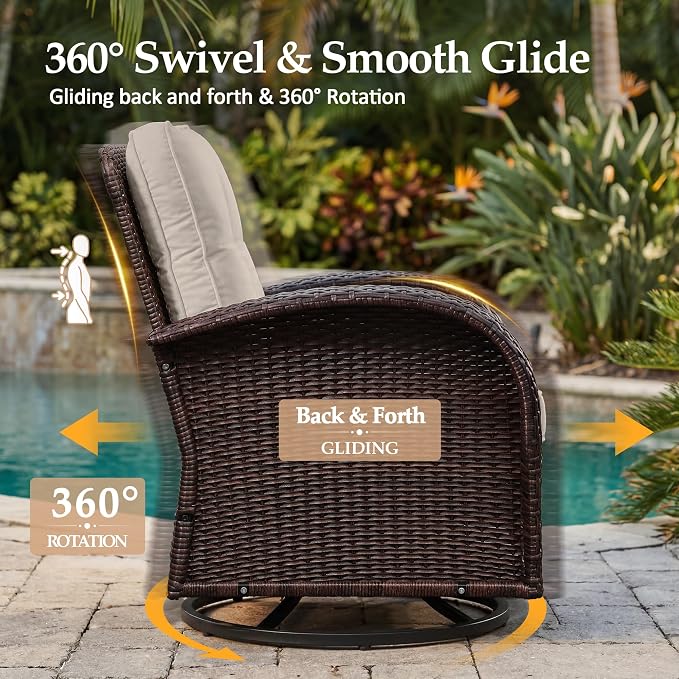 UPHA 8 Pieces Patio Furniture Set - Image 3