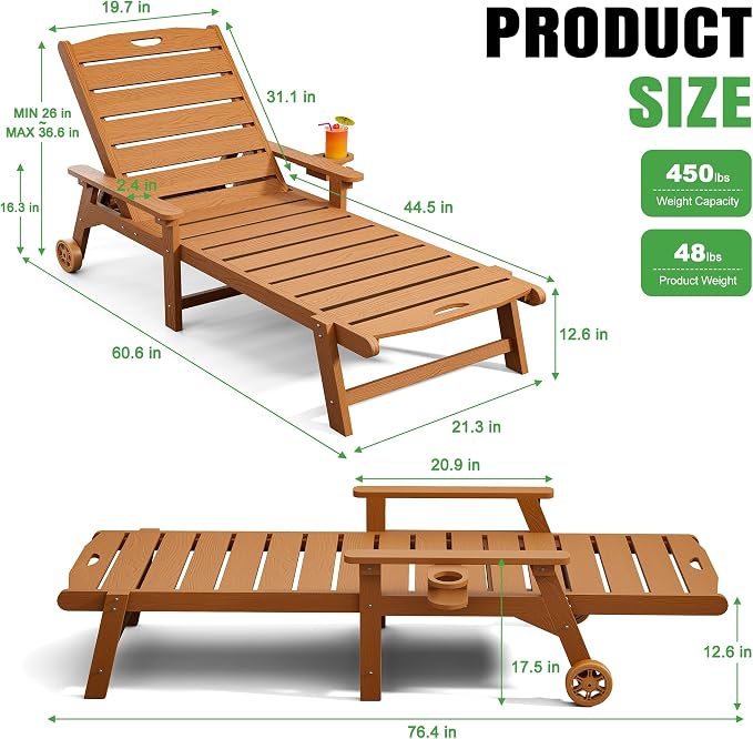 Outdoor Lounge Chair Set of 4 - Image 3