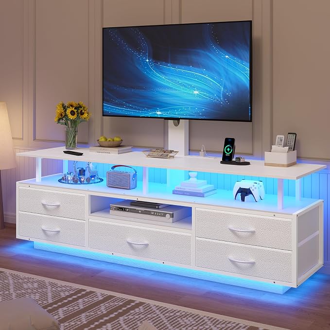 BTHFST TV Stand with Mount for 45/55/65/70 inch TVs, 51.2" LED TV Stand with by BTHFST