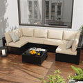 KIGOTY 7-Piece Patio Furniture Set, All-Weather PE Rattan Outdoor Sectional Sofa by KIGOTY