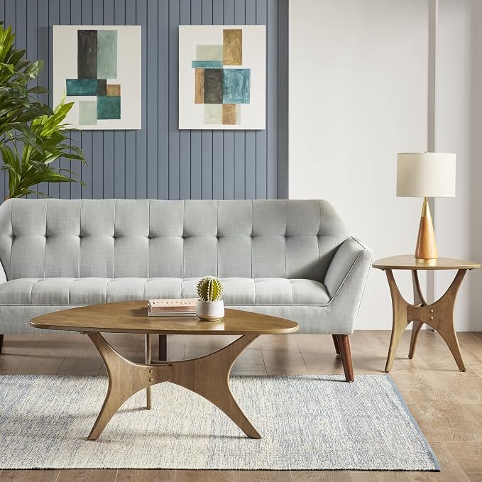 INK+IVY Blaze Triangle Wood Coffee Table Plywood - Image 2