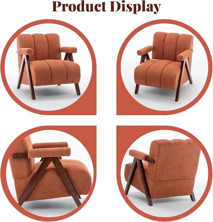 Mid Century Modern Accent Chairs Set of 2 - Image 6