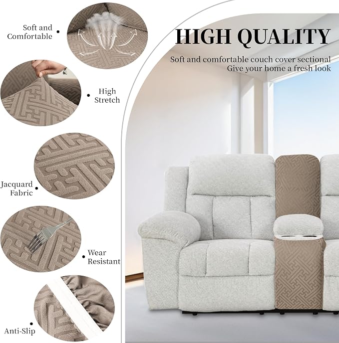 100% Waterproof Sectional Recliner Couch Covers - Image 4