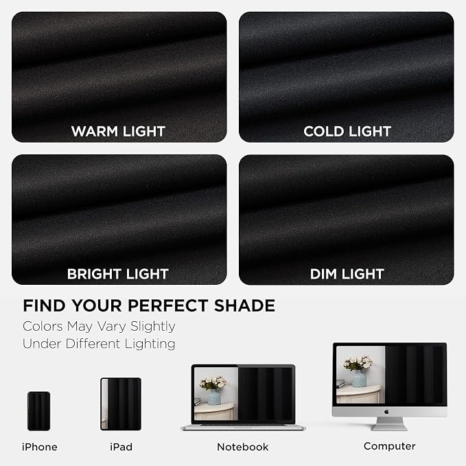 Joydeco Blackout Curtains 63 Inch Length 2 Panels Set, Thermal Insulated Long - Image 6