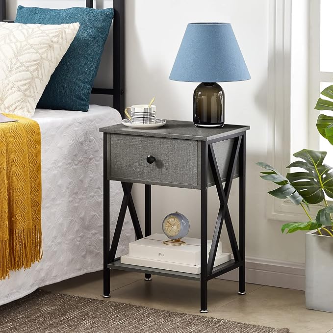 VECELO Nightstands Set of 2, Modern Bedside End Tables, Night Stands - Image 6