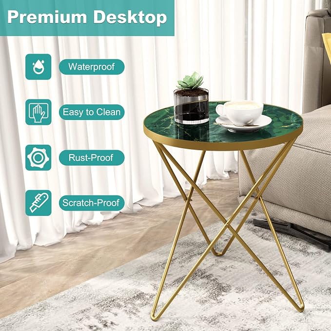 HLR Modern Round Side Table, End Table - Image 6
