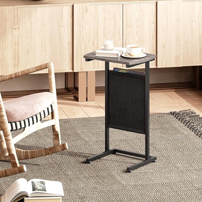 HOOBRO C Shaped End Table, 28.3" Side Table - Image 2