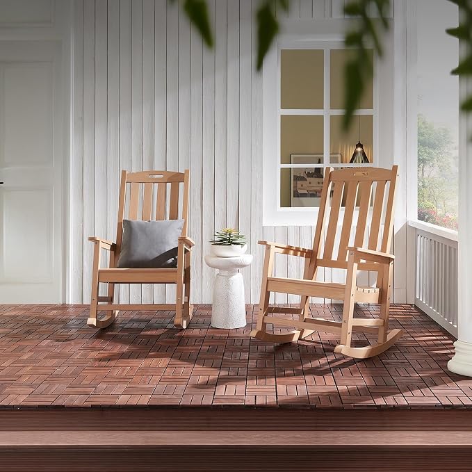 Psilvam Oversized Outdoor Rocking Chair, - Image 5