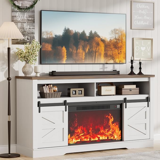 JUMMICO Fireplace TV Stand for 65+ Inch TV - Image 2