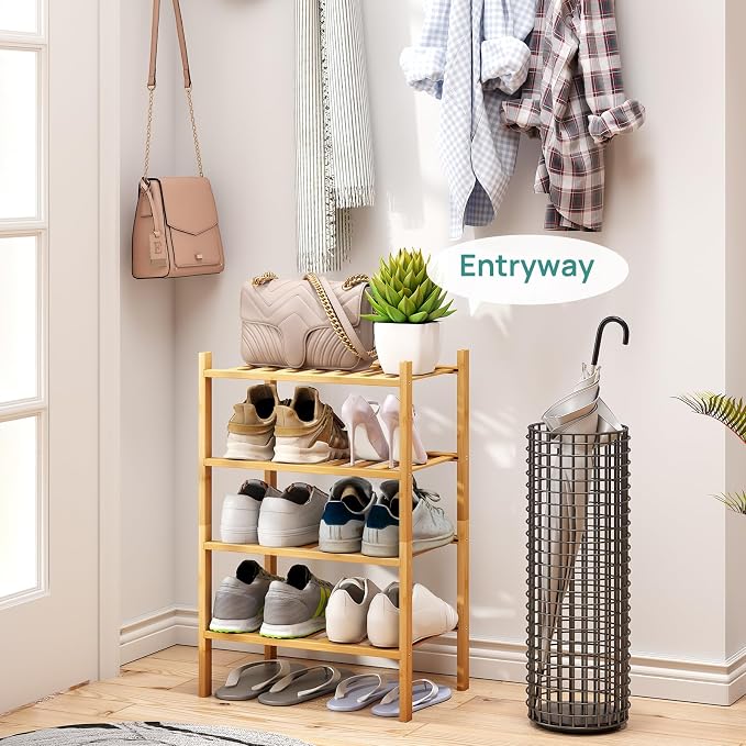 viewcare Small Shoe Rack, 4-Tier Rack - Image 2