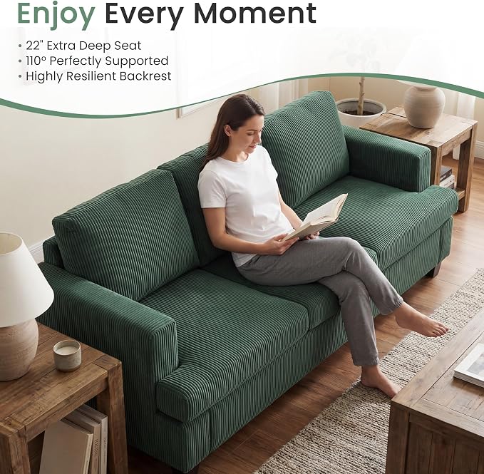 YOUDENOVA 2 Piece Set Comfy Sofa Couch, Loveseat Sofa * 2 - Image 6