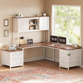 SEDETA Farmhouse L Shaped Office Desk by SEDETA
