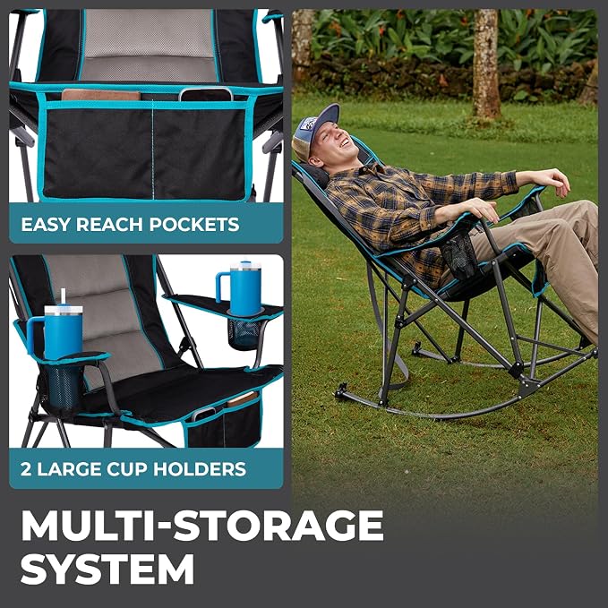 FUNDANGO Oversized Rocking Camping Chair - Image 6