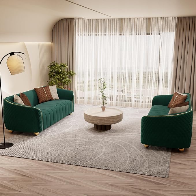 1-Piece Luxury Velvet Sofa Set for Living Room, Elegant Design Couch Set - Image 9