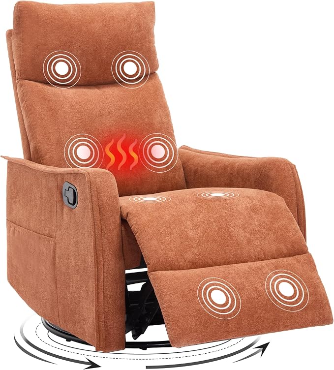 Trustyue Swivel Rocker Recliner Chair, 360° Swivel Recliner by Trustyue