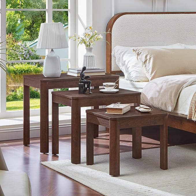 Joaxswe Farmhouse Nesting Tables Set of 3, Living Room Table Set - Image 6