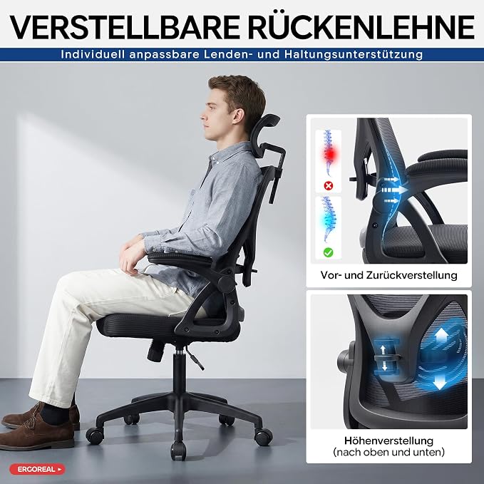 Ergonomic Office Chair, Mesh Desk Chair - Image 3
