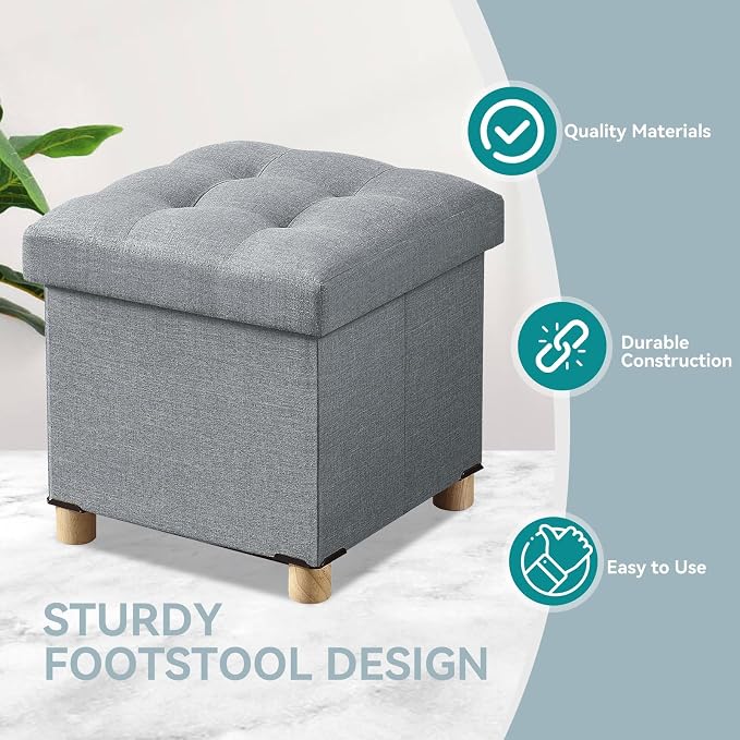 BRIAN & DANY Ottoman with Storage, Small Storage Ottoman - Image 5