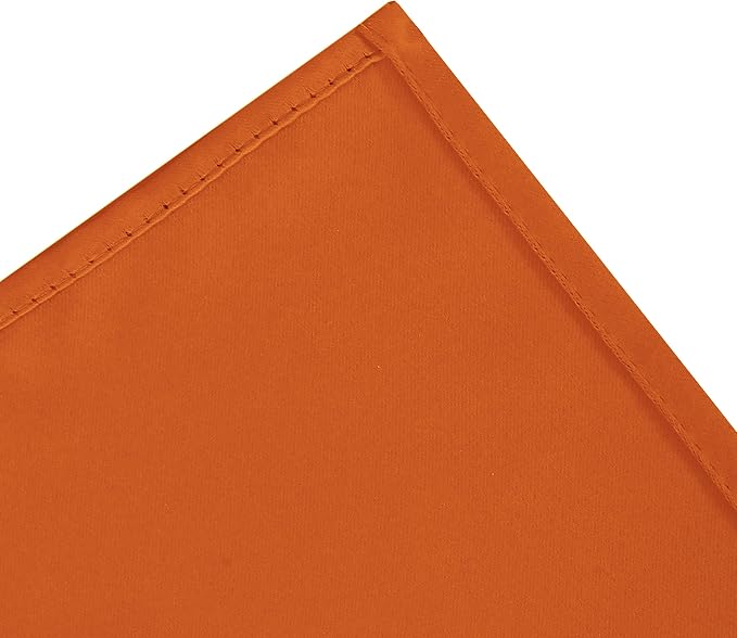 LEMOMO Orange Blackout Curtains 38 x 63 Inch Length/Set of 2 Curtain - Image 6