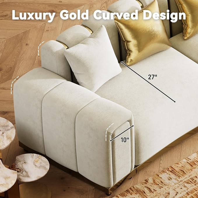 104" Oversized Chesterfield Loveseat Luxury Velvet Couch Vintage Tufted Sofa - Image 5