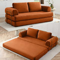 HANXIN 80 Inch Convertible Sleeper Sofa Bed, High Back Plush Corduroy Folding by HANXIN