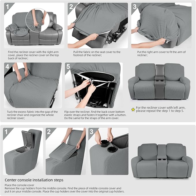 TAOCOCO Loveseat Recliner Cover - Image 6