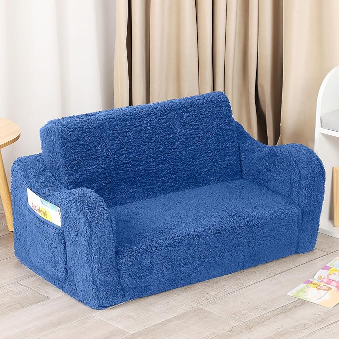 MOMCAYWEX Kids Sofa, 2-in-1 Flip-Out Foam Couch, Soft Play Lounge Chair - Image 7