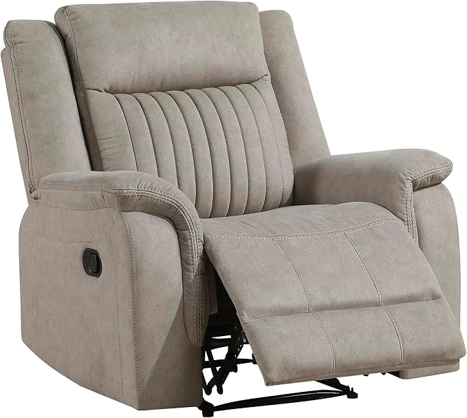 Lexicon Manual Recliner Chair, Polished Microfiber Reclining Sofa Chair - Image 11