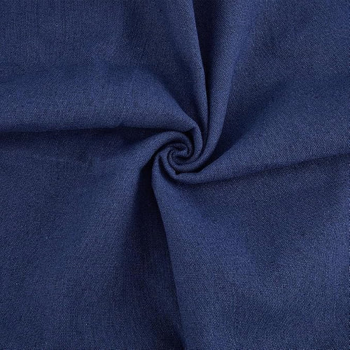 59 Inch Navy Blue Linen Cotton Quilting Fabric by The Yard Canvas Embroidery by CABODYALS