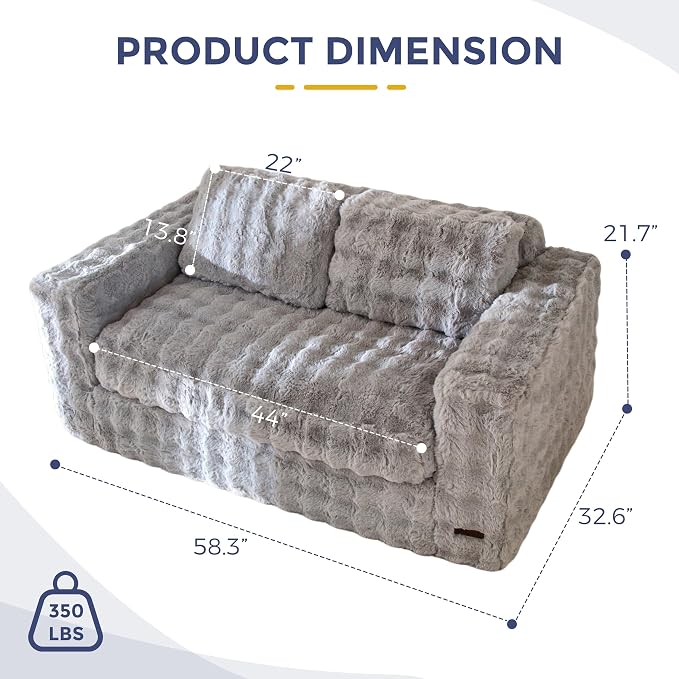 MAXYOYO Loveseat Sofa for Living Room, Small Sofa Couch Tufted Boneless Couch - Image 2