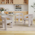 BESTANO Set of 3 Modern Velvet Fabric Upholstered Dining Chairs by BESTANO