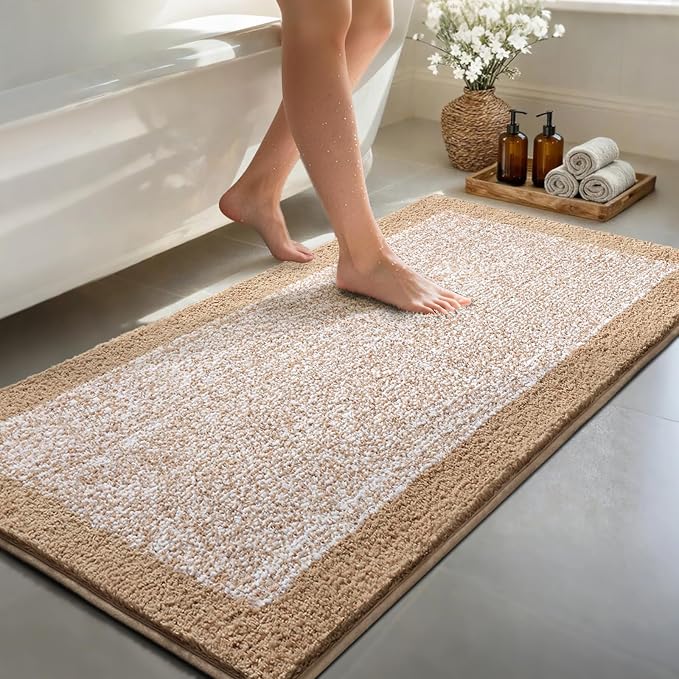 70x24 Long Bathroom Rugs Washable Non Slip, Soft Absorbent Quick Dry Mats by Unknown