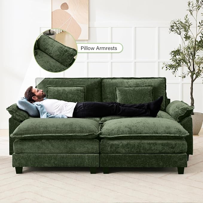 Oprisen 86" Modular Sectional Sofa, Comfy Cloud Couch Sectional Sofa - Image 5