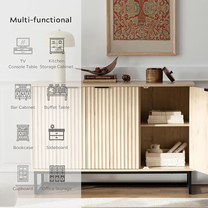 EYYTHUNG Fluted Storage Cabinet - Image 6