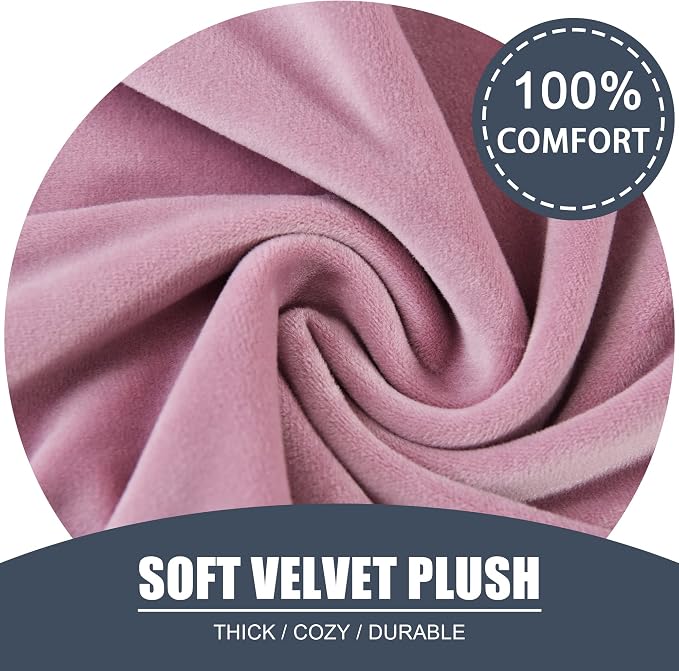 Stretch Cushion Cover, Soft Velvet Plush Cushion Slipcovers Loveseat Sofa - Image 3