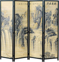 MyGift 4 Panel Folding Room Divider, 6FT Bamboo Privacy Screen by MyGiftHome