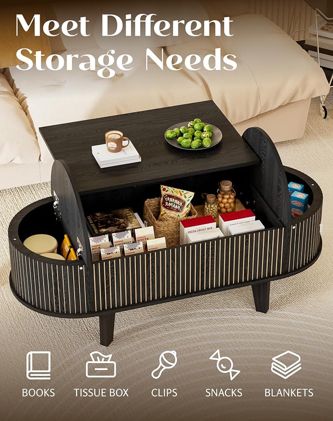 Oval Lift Top Coffee Table - Image 6