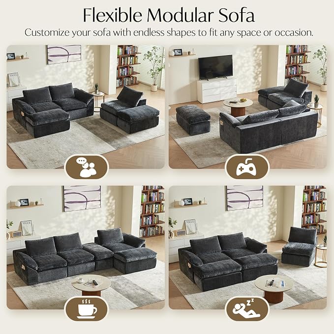 Vamcheer U Shaped Cloud Couch - Image 4