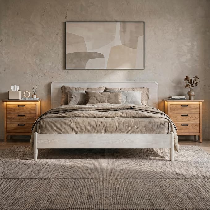 GarveeLife 3 Dresser Drawer for Bedroom, 27.6" Wide Wood Bedside Table for - Image 7