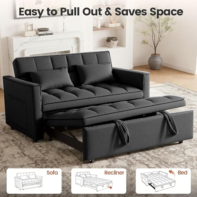 3 in 1 Sofa Bed, Loveseat Sleeper Sofa Bed - Image 8