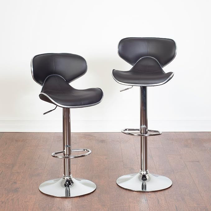 Roundhill Furniture Masaccio Cushioned Leatherette Upholstery Airlift - Image 2