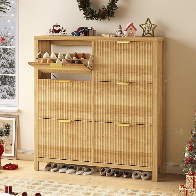 YOMILUVE 47.3" Shoe Cabinet Storage - Image 3