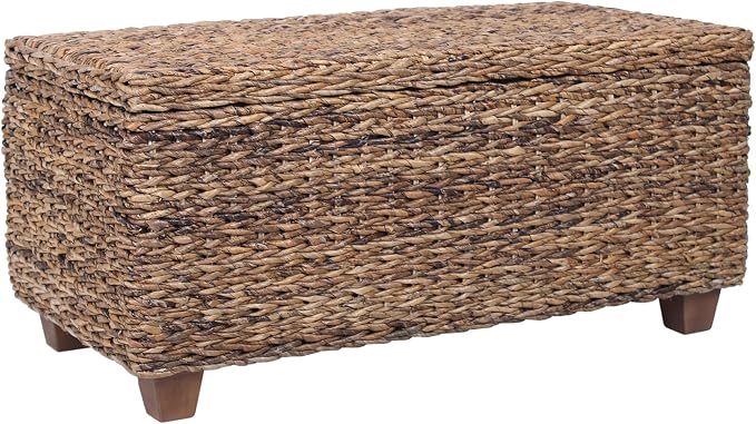 East at Main Woven Rattan Storage Coastal Coffee Table by EastatMain