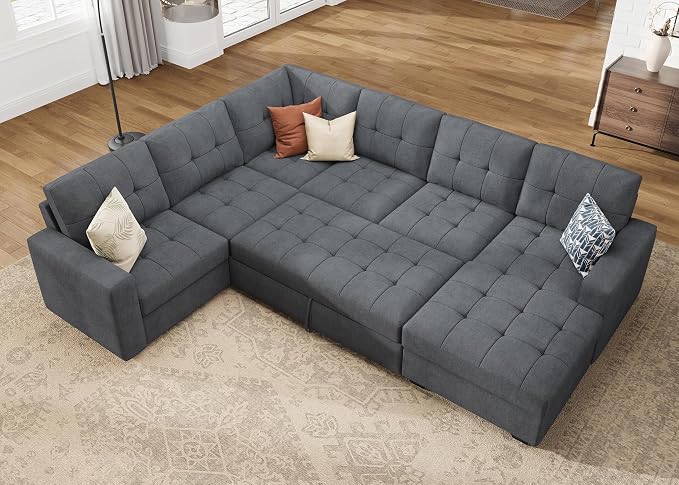HONBAY Sectional Sleeper Sofa, Sleeper Sofa Couch by HONBAY