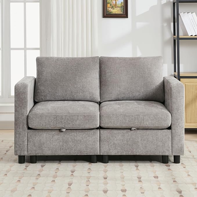 WUTUTUEE 58”Modular Sectional Loveseat Sofa, Modern Love Seat 2 Seater Sofa by WUTUTUEE